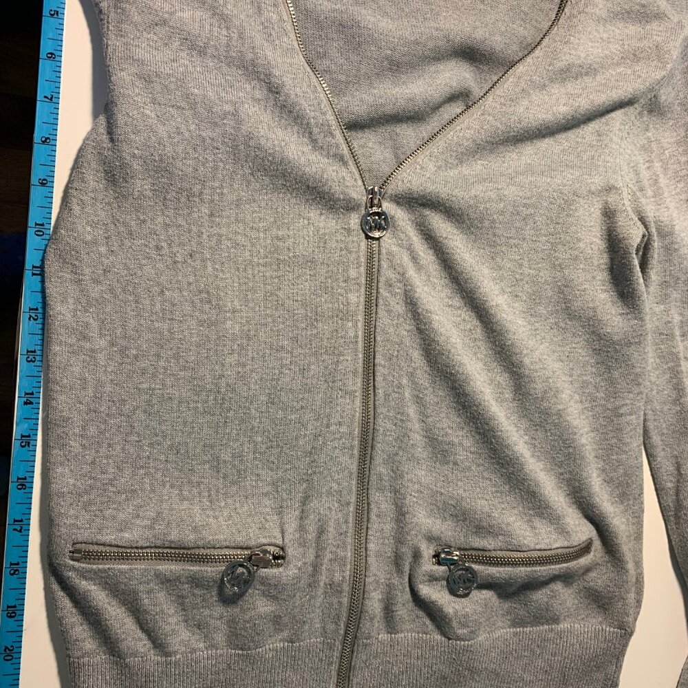 Michael Kors Zip-Up Sweater – Women’s Small, Grey, Stylish & Cozy‎ - Picture 6 of 6
